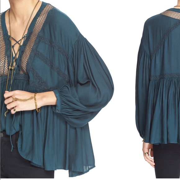 Free People Don’t Let It Go Peasant Top NWT - Picture 4 of 5